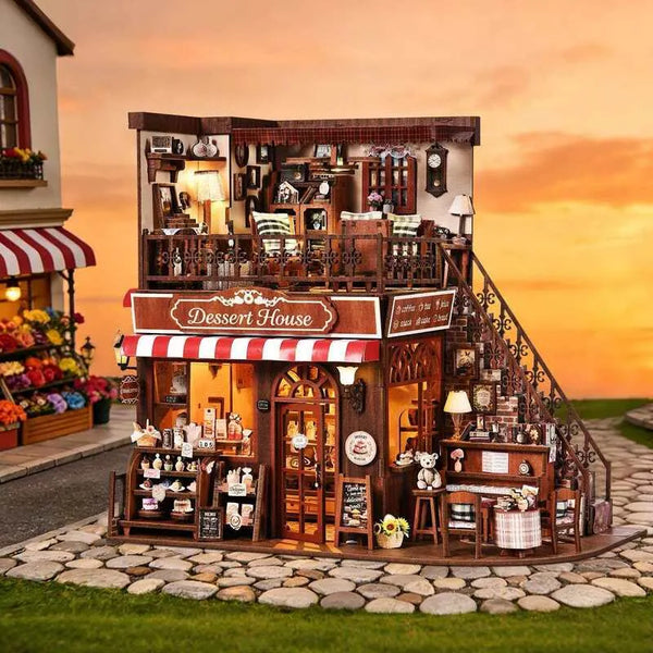 Miniaturowy dom zestaw do składania - Corner Dessert House