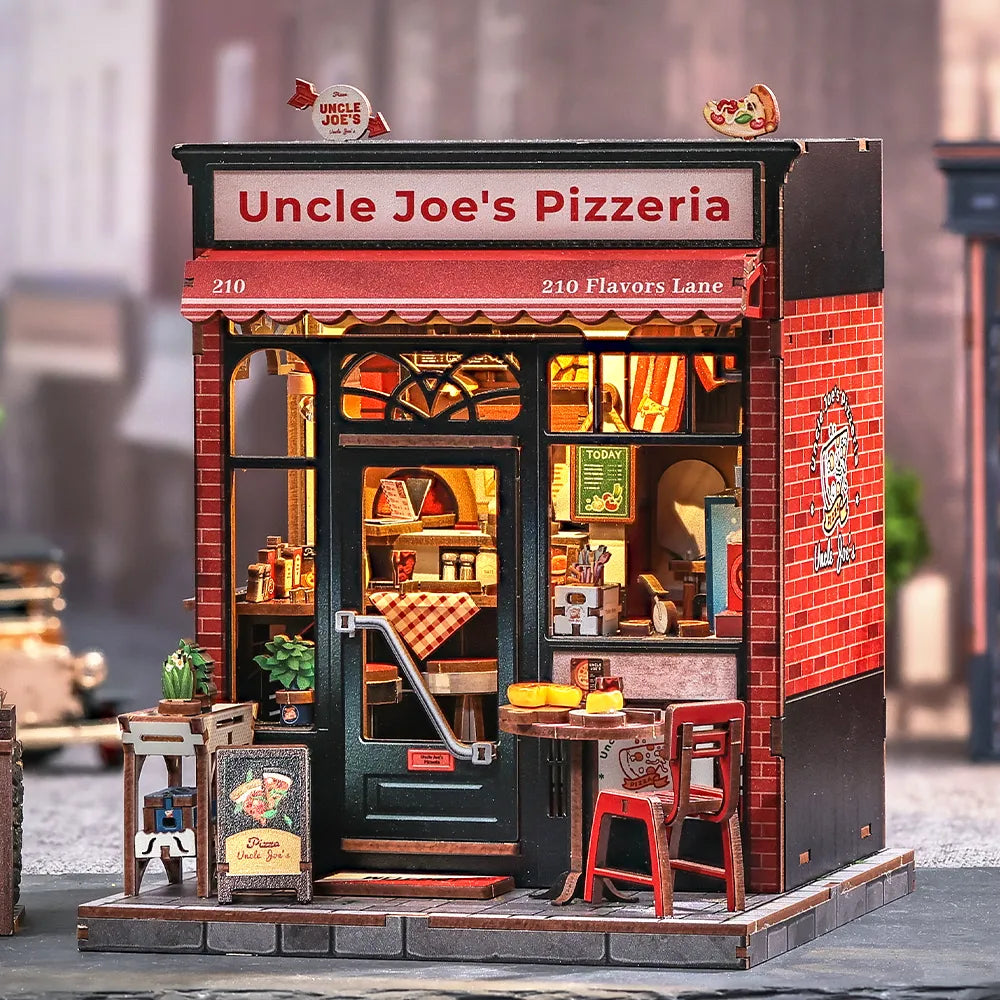 Kit de casa en miniatura - Pizzería del tío Joe