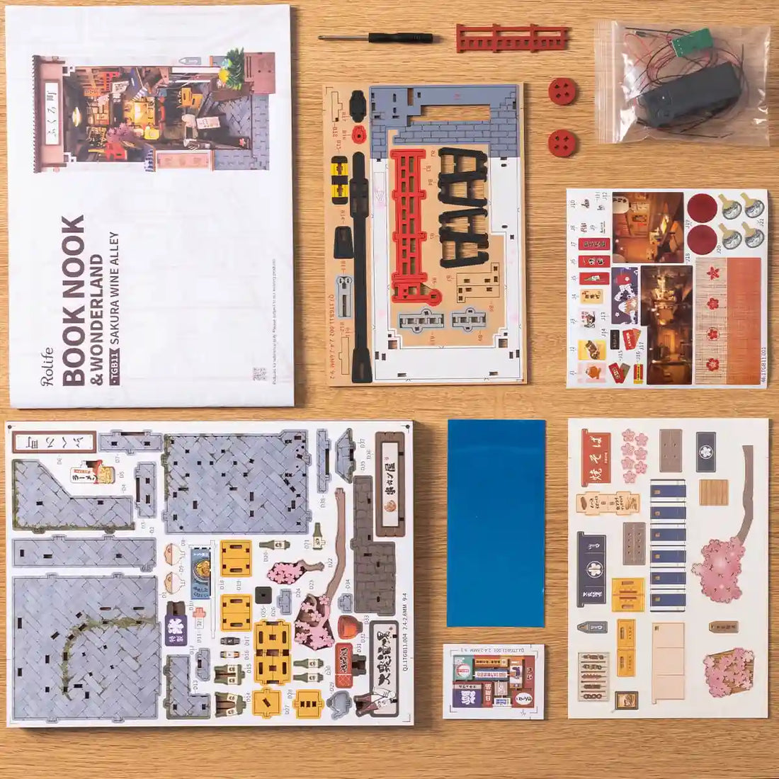 Aleja Wina Sakura — Zestaw DIY Book Nook