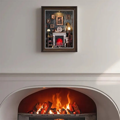 DIY 3D Picture Frame Kit - Fireplace House | Miniature Diorama