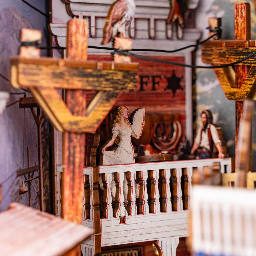 DIY Wooden Book Nook - Western Town