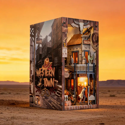 DIY Wooden Book Nook - Western Town