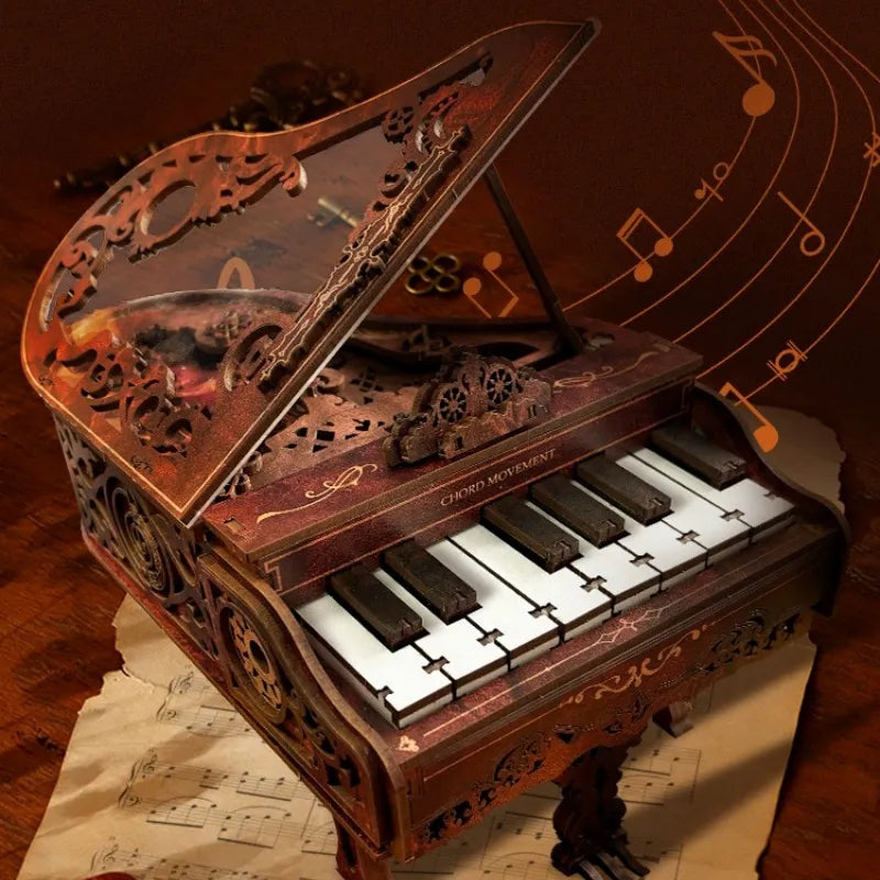 Rompecabezas de madera 3D | Kit de piano - Movimiento de acordes