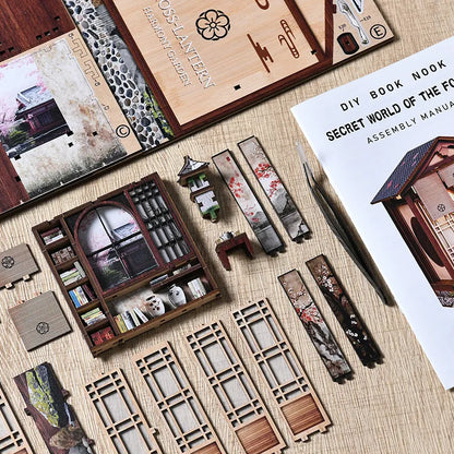 Kit de Casa en Miniatura - Jardín de Armonía con Linterna de Musgo