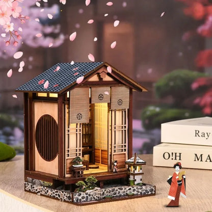 Kit de Casa en Miniatura - Jardín de Armonía con Linterna de Musgo