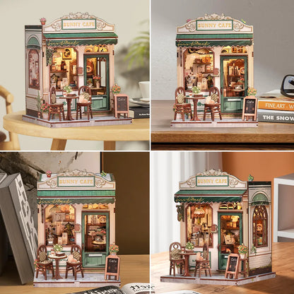 Kit de Casa en Miniatura - Book Nook Sunny Cafe