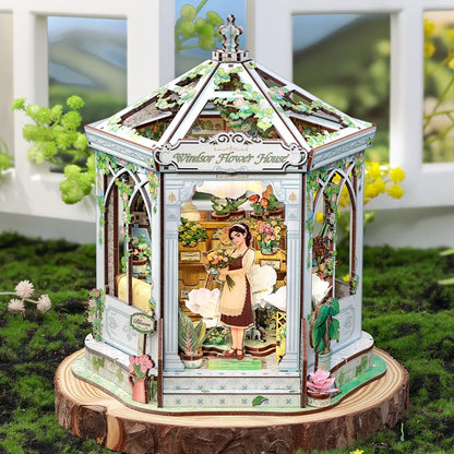 Kit de Casa en Miniatura - Book Nook Windsor Flower House