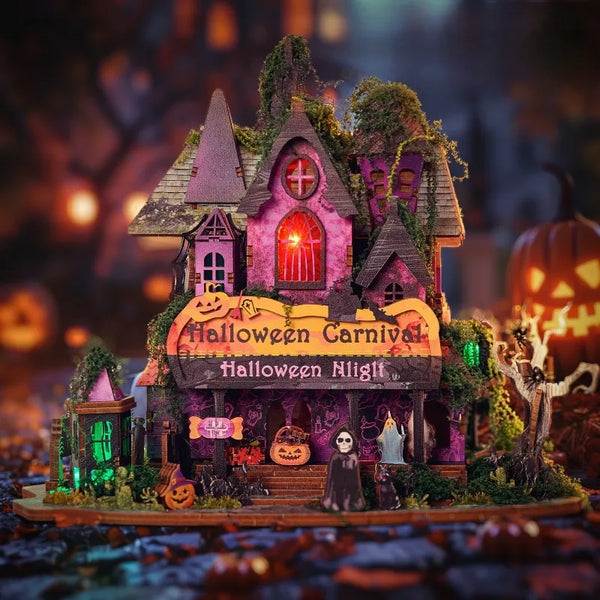 Miniaturowy zestaw do budowy domu - Noc Halloween
