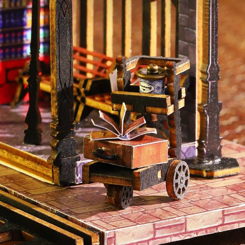 Kit de casa en miniatura - Ciudad aislada junto a la vía férrea