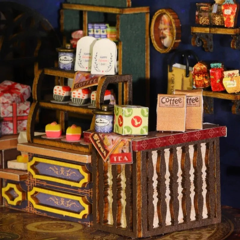 Kit de casa en miniatura - Ciudad aislada junto a la vía férrea